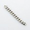 Tarnish Resistant Men's Jewelry Making 201 Stainless Steel Curb Chains, Unwelded, Faceted, Stainless Steel Color, 7x5x2mm