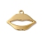 304 Stainless Steel Charms, Laser Cut, Lip Charm, Real 14K Gold Plated, 13x17.5x1mm, Hole: 1.4mm