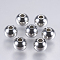 Tarnish Resistant 304 Stainless Steel Beads, Solid Round, Stainless Steel Color, 6x5mm, Hole: 1mm