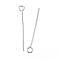 Tarnish Resistant 304 Stainless Steel Eye Pin, Stainless Steel Color, 25mm, Hole: 2mm, Pin: 0.8mm
