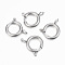 Tarnish Resistant 304 Stainless Steel Smooth Surface Spring Ring Clasps, Stainless Steel Color, 18.5x14x2.5mm, Hole: 3mm