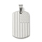 Anti-Tarnish 304 Stainless Steel Pendants, Rectangle with Star Charm, Stainless Steel Color, 33x20x2mm, Hole: 7.5x5mm