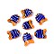 Handmade Lampwork Beads, Clownfish, Medium Purple, 20~21.5x17~18x8.5~9mm, Hole: 0.8~1mm
