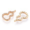 925 Sterling Silver Micro Pave Cubic Zirconia Charms, Gourd/Calabash, Nickel Free, Real 18K Gold Plated, 13x8x2mm, Hole: 1mm