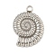 Non-Tarnish 304 Stainless Steel Pendants, Snail Shell Charm, Stainless Steel Color, 32x22x2.5mm, Hole: 3mm
