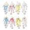 Glass Seed Beaded Jellyfish Pendants, with Clam Shell & Imitation Pearl & Real 18K Gold Plated 304 Stainless Steel, Mixed Color, 68.5x26.5x8.5mm, Hole: 3.5mm