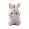 Flocky Resin Pendants, with Iron Findings, Animals., Rabbit, 22.5x11x17mm, Hole: 2.5mm
