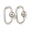 Non-Tarnish 304 Stainless Steel Screw Carabiner Lock Charms, for Necklaces Making, Quick Links, Oval, 26x12.5x2mm