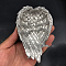 Wing Resin Display Base Stand Holder for Crystal, Crystal Sphere Stand, Silver, 11x7.5x4cm
