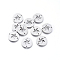 Tarnish Resistant 304 Stainless Steel Links connectors, Laser Cut, Flat Round with Windmill, Stainless Steel Color, 11.5x1mm, Hole: 1.2mm