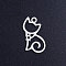 Tarnish Resistant 304 Stainless Steel Pendants, for DIY Jewelry Making, Hollow Cat Shape, Stainless Steel Color, 16x9.5x1mm, Hole: 1.5mm