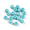 Opaque Solid Color Glass Beads, Round, Dark Turquoise, 4.5mm, Hole: 0.9~1mm, about 9090pcs/1000g