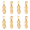 UNICRAFTALE 8pcs Peanut Pendant Charms Vacuum Plating 304 Stainless Steel Pendants with 201 Stainless Steel Snap On Bails Golden Pendant Metal Charms for Jewlery Making Hole 6.5x3mm