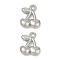 304 Stainless Steel Charms, Cherry Charm, Anti-Tarnish, Stainless Steel Color, 9.5x7.5x2.5mm, Hole: 1.2mm