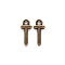 Tibetan Style Alloy Pendants, Cadmium Free & Nickel Free & Lead Free, Letter.T, T: 16x7x2mm, Hole: 2mm, about 1960pcs/1000g