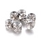 Tarnish Resistant 304 Stainless Steel Beads Rhinestone Settings, Column, Stainless Steel Color, 8x5mm, Hole: 1.8mm, fit for 3mm rhinestone