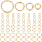 Beebeecraft 1 Box 600Pcs 4/5/6/8mm Open Jump Rings 18K Gold Plated Stainless Steel Single Loop Jump Ring Round Connector Rings for Bracelet Necklace Jewellery Making