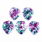 Cellulose Acetate(Resin) Pendants, Tropical Leaf Charms, Monstera Leaf, Colorful, 26x20~21x4mm, Hole: 1.2mm