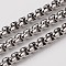 Tarnish Resistant 304 Stainless Steel Box Chains, with Spool, Unwelded, Stainless Steel Color, 4x4mm, about 32.8 Feet(10m)/roll