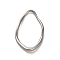 Non-Tarnish 304 Stainless Steel Linking Rings, Twisted Teardrop, Stainless Steel Color, 46x29.5x3.5mm, Inner Diameter: 40.2x23.5mm
