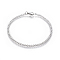 Tarnish Resistant 304 Stainless Steel Curb Chain Bracelets, with Lobster Claw Clasps, Stainless Steel Color, 8-1/8 inch(20.6cm), 3mm