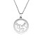 Non-Tarnish Stainless Steel Pendant Necklaces for Women, Dragonfly, Stainless Steel Color, 19.69 inch(50cm)