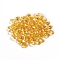 Glass Charms, Faceted, Cone, Gold, 8x4mm, Hole: 1~1.2mm