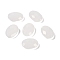 Natural White Jade Cabochons, Oval, Faceted, 18x13x5.5~6.5mm
