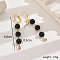 New Chinese Style Copper Tassel Bead Earrings for Women Party, Real 18K Gold Plated