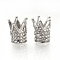304 Stainless Steel Beads, with Crystal Rhinestones, Crown, Stainless Steel Color, 12x10mm, Hole: 1mm
