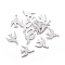 Tarnish Resistant 304 Stainless Steel Charms, Bird, Stainless Steel Color, 14x11.5x0.4mm, Hole: 1.2mm