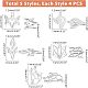 20 шт. 5 стиля подвески из нержавеющей стали 201 STAS-UN0035-61-5