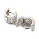 Толстые серьги-кольца из латуни с фианитом EJEW-K245-43P-2