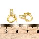 Застежки-твистеры из латуни с микропейвом и прозрачным фианитом KK-H202-18G-3