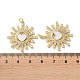 Латунные микропаве прозрачные подвески с фианитом KK-B083-36B-G-3