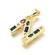 Латунные микропаве прозрачные подвески с фианитом KK-G521-01G-N-01-2