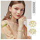 100 шт. 2 стильных колпачка для бусин из латуни и сплава FIND-CN0001-04-6