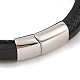 Плетеные браслеты из микрофибры и кожи BJEW-B096-23AS-3