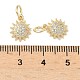 Латунные микро проложить кубического циркония подвески KK-D386-16G-02-3