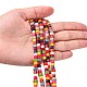 Синтетических нитей бирюзовые бусы TURQ-G108-4x4mm-12-3