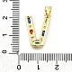 Латунные микропаве прозрачные подвески с фианитом KK-G521-01G-V-01-3