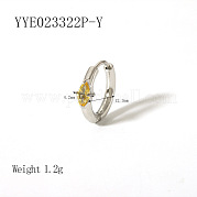 Элегантные серьги-кольца из нержавеющей стали QA3505-10