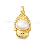 Подвески из латуни в форме будды с покрытием KK-M079-12G
