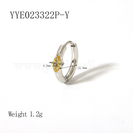 Элегантные серьги-кольца из нержавеющей стали QA3505-10-1
