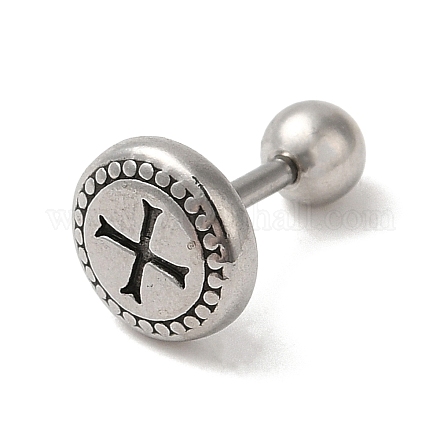 Серьги-гвоздики из нержавеющей стали 304 EJEW-K260-01AS-1