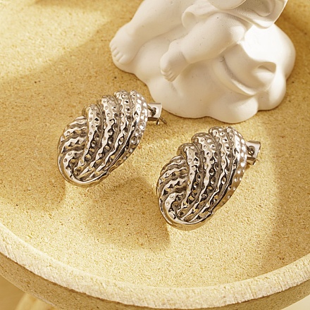 Серьги в форме ракушки из нержавеющей стали YL2930-2-1