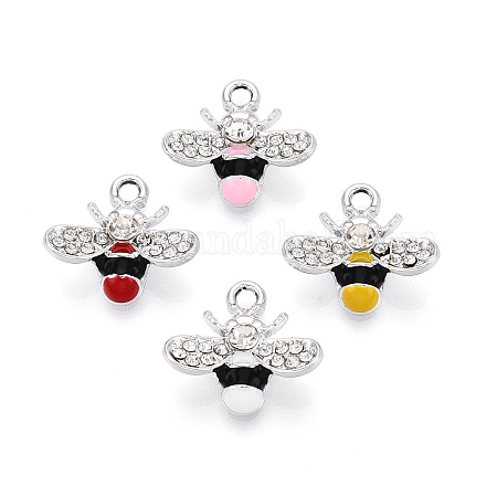 Rhinestone сплава и эмали подвески PALLOY-T092-41P-1