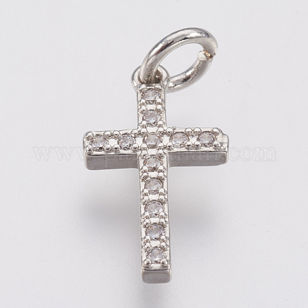Латунные микро проложить кубического циркония подвески ZIRC-F083-008P-RS-1