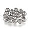 202 Stainless Steel Beads, with Rubber Inside, Slider Beads, Stainless Steel Color, 5x4mm, Hole: 2.3mm