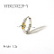 Elegant Stainless Steel Hoop Earrings, with Cubic Zirconia, Silver, 12.3x4.2mm